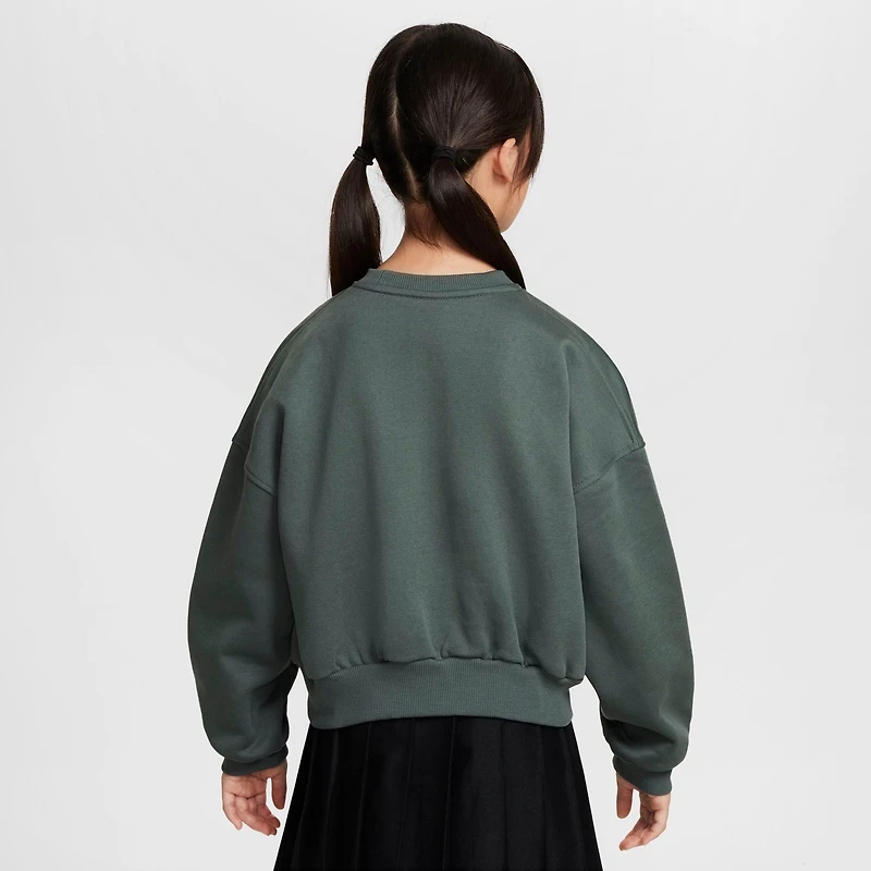 Girls' Big Kids' Nike Sportswear Club Fleece Boxy Crewneck Sweatshirt