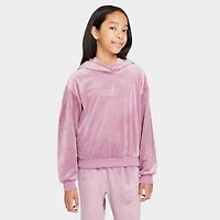 Girls' Big Kids' Nike Sportswear Velour Pullover Hoodie