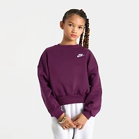 Girls' Big Kids' Nike Sportswear Club Fleece Boxy Crewneck Sweatshirt