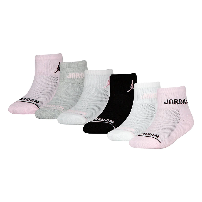Girls' Jordan Cushioned Ankle Socks (6-Pack)