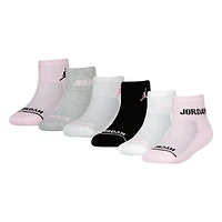 Girls' Jordan Cushioned Ankle Socks (6-Pack)