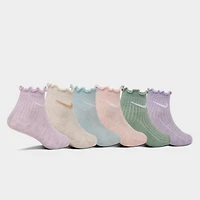 Little Kids' Nike Preschool Lettuce Welt 6-Pack Quarter Socks