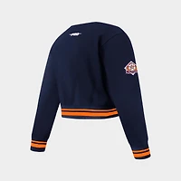 Girls' Big Kids' Pro Standard Houston Astros MLB Cropped Fleece Crewneck Sweatshirt