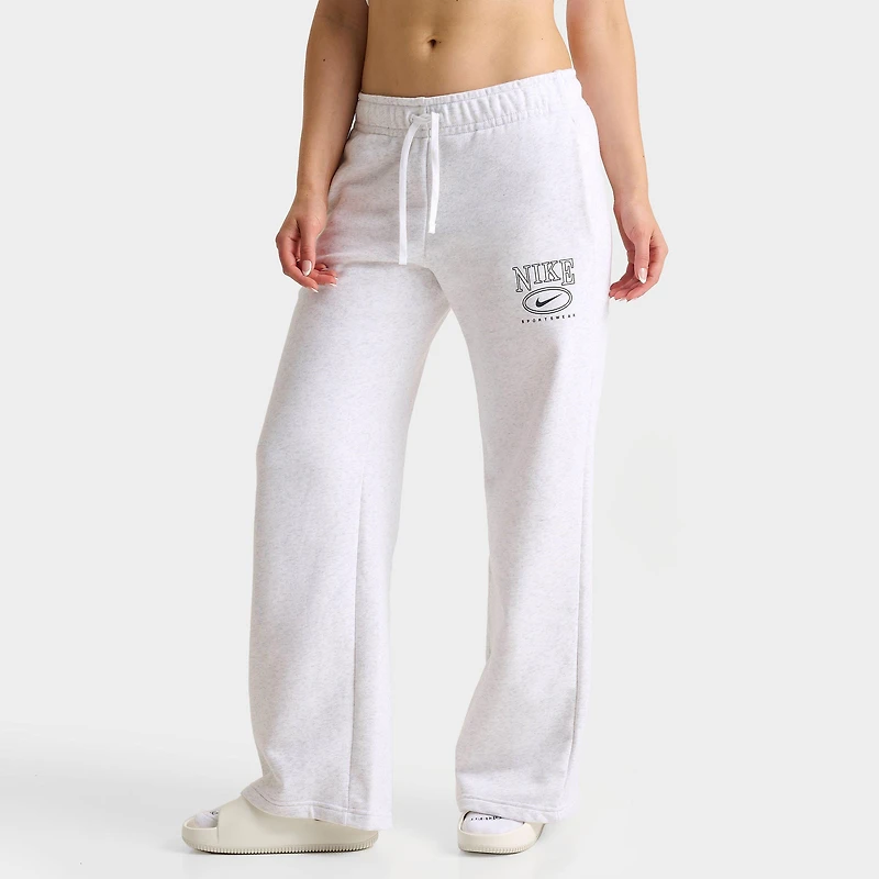 Women's Nike Sportswear Club Fleece Mid-Rise Wide-Leg Graphic Pants
