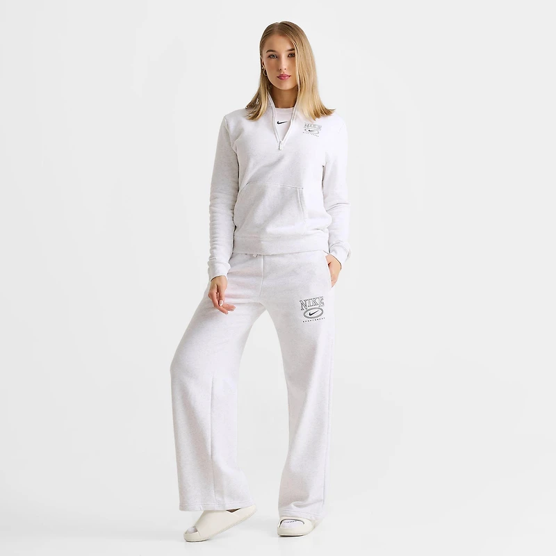 Women's Nike Sportswear Club Fleece Mid-Rise Wide-Leg Graphic Pants