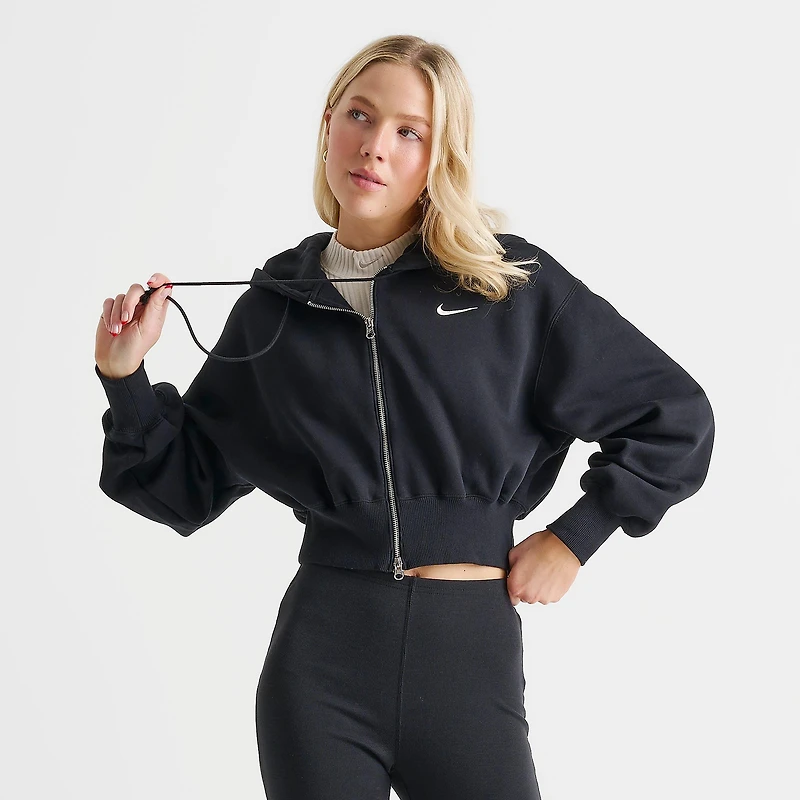 Women's Nike Sportswear Phoenix Fleece Crop Full-Zip Hoodie