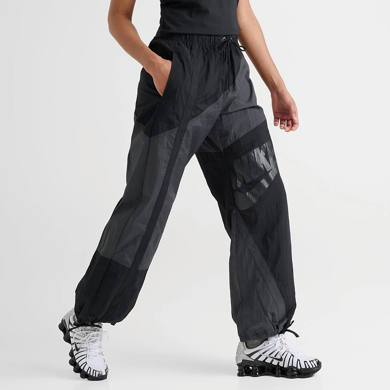 Womens Nike Sportswear Street Mid-Rise Loose Woven Open-Hem Pants