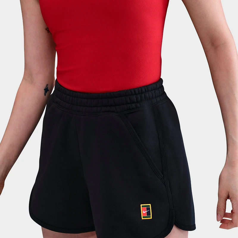Women's NikeCourt Mid-Rise Fleece Tennis Shorts
