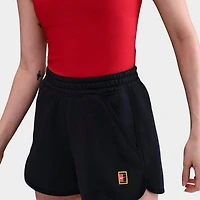 Women's NikeCourt Mid-Rise Fleece Tennis Shorts
