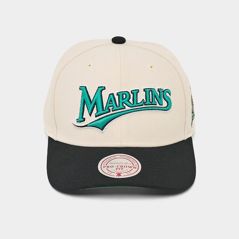 Mitchell & Ness Florida Marlins MLB Pro Crown Snapback Hat