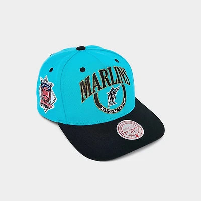 Mitchell & Ness Florida Marlins MLB Pro Crown Snapback Hat