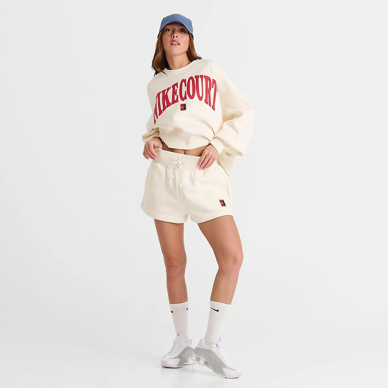 Women's NikeCourt Phoenix Fleece High-Waisted Loose Shorts