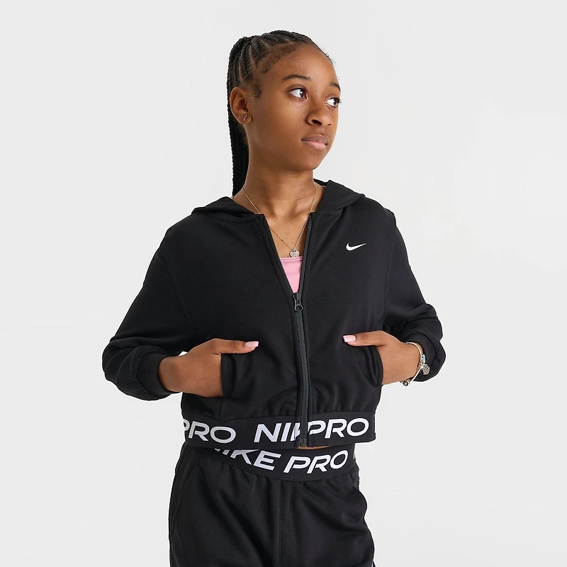 Girls' Big Kids' Nike Pro Fleece Dri-FIT Full-Zip Hoodie