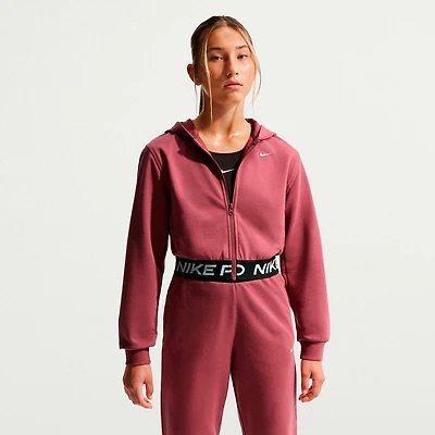 Girls' Big Kids' Nike Pro Fleece Dri-FIT Full-Zip Hoodie