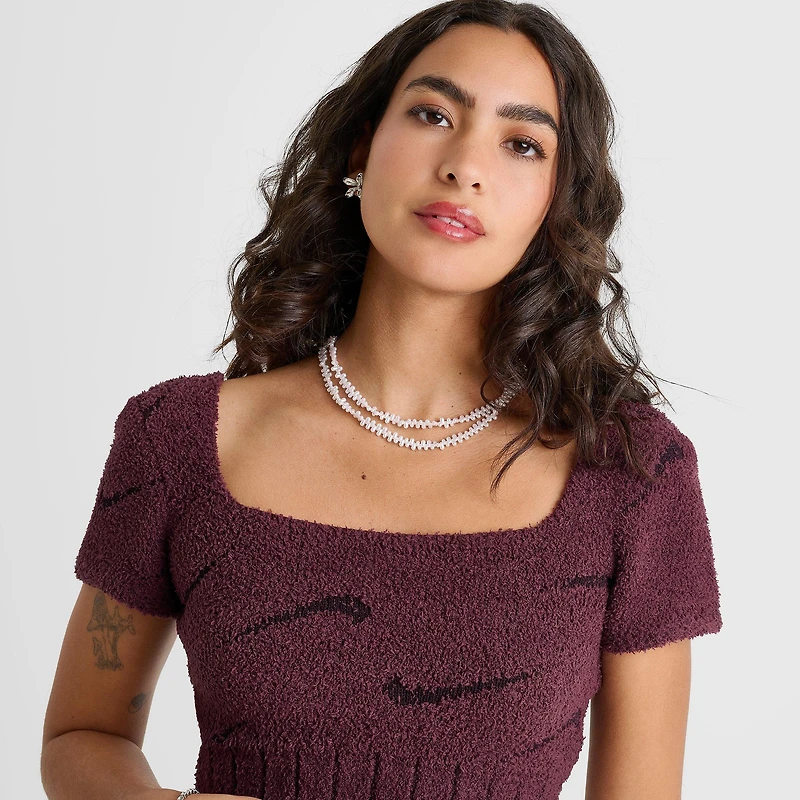 Women's Nike Sportswear Phoenix Cozy Bouclé Cropped Knit Top