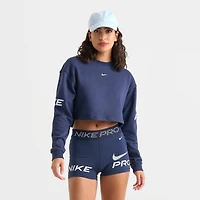 Women's Nike Pro Dri-FIT French Terry Loose Crewneck Sweatshirt