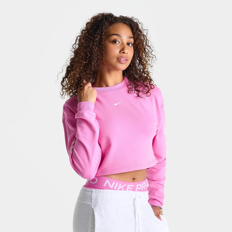 Women's Nike Pro Dri-FIT French Terry Loose Crewneck Sweatshirt