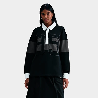 Women's Nike Sportswear Long-Sleeve Graphic Polo Top