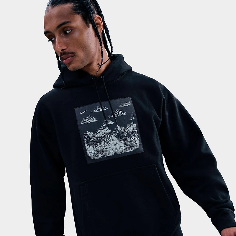 Men's Nike Solo Swoosh Graphic Fleece Pullover Hoodie