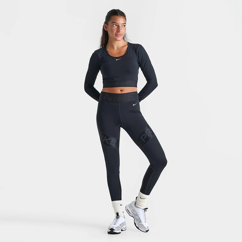 Women's Nike Pro Dri-FIT Cropped Long-Sleeve Top