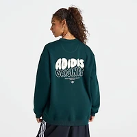 Women's adidas Originals Essential Wave Bubble Oversized Crewneck Sweatshirt