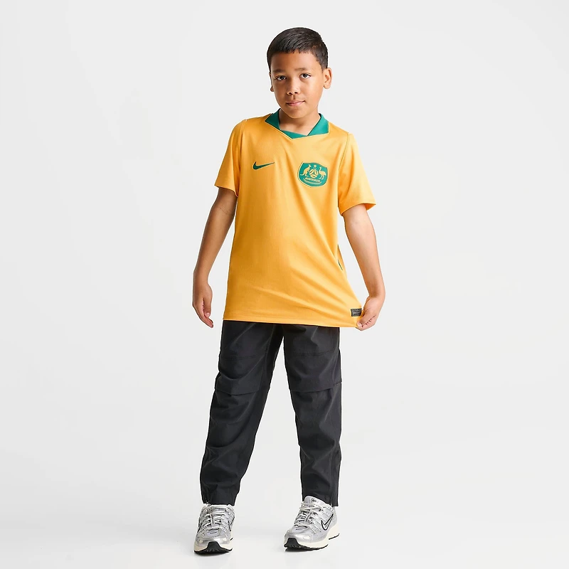 Big Kids' Nike Australia 26 Stadium Home Dri-FIT Replica Soccer Jersey