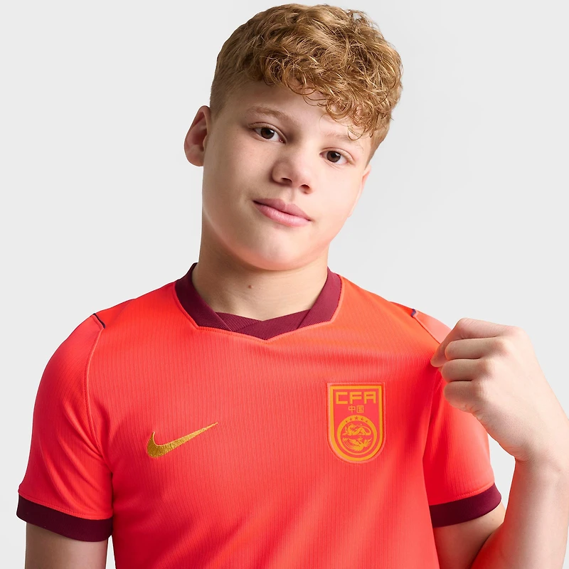 Big Kids' Nike China 26 Stadium Home Dri-FIT Replica Soccer Jersey