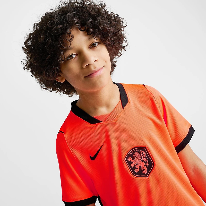 Big Kids' Nike Netherlands 26 Stadium Home Dri-FIT Replica Soccer Jersey