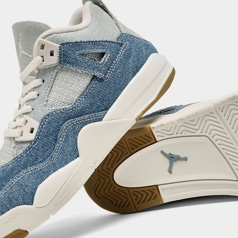 Little Kids' Air Jordan Retro 4 Textile Basketball Shoes