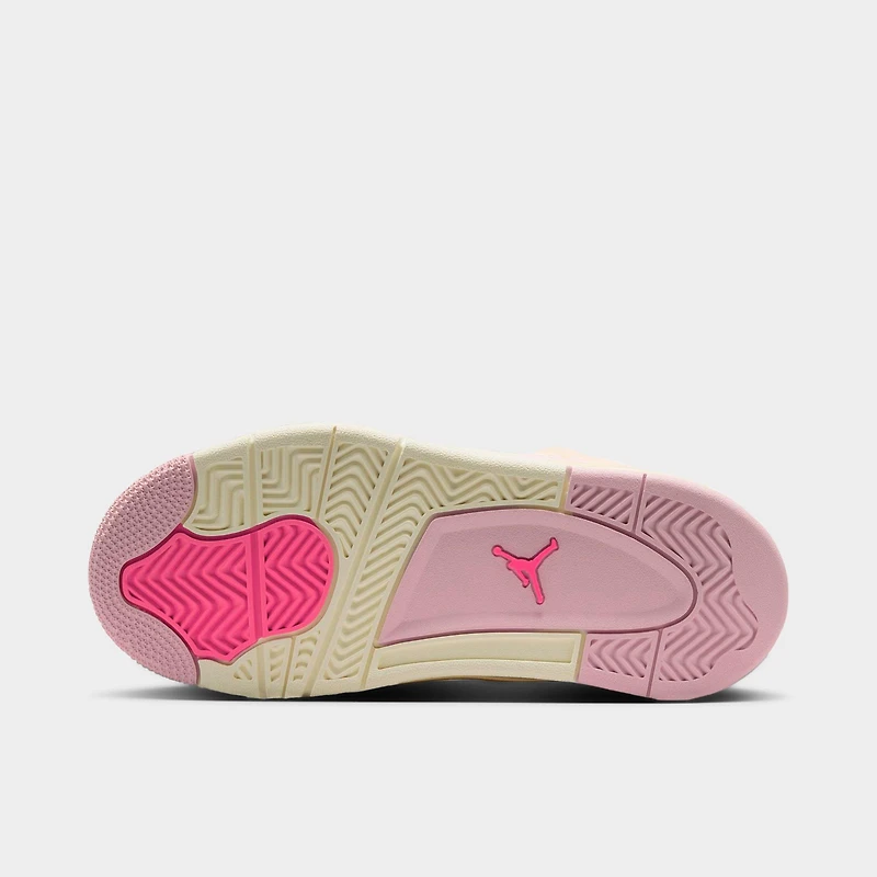 Little Kids' Air Jordan Retro 4 Textile Basketball Shoes