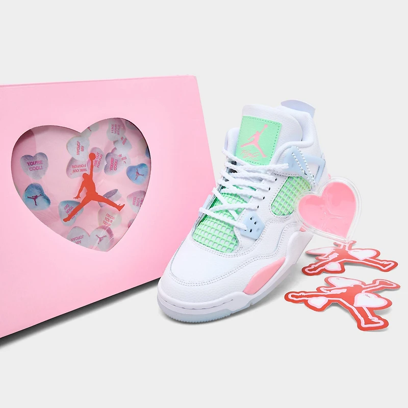 Girls' Big Kids' Air Jordan Retro 4 Basketball Shoes