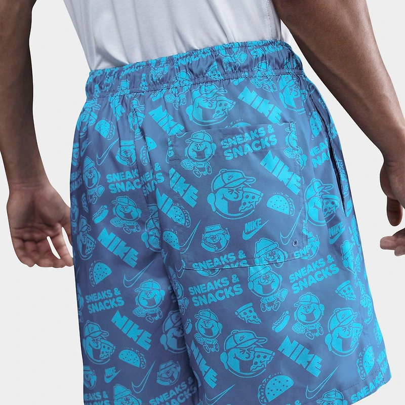 Men's Nike Club Flow Sneaks Allover Print Shorts