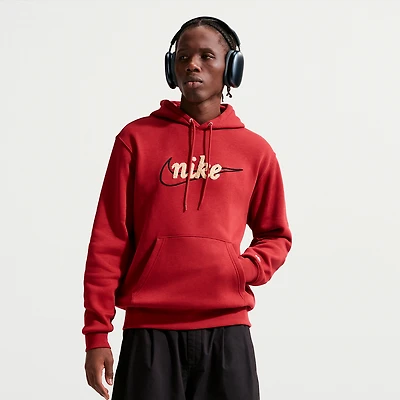 Men's Nike Sportswear Club Chenille Script Pullover Fleece Hoodie