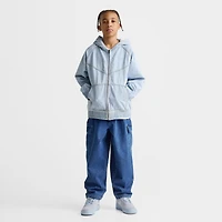 Big Kids' Nike Sportswear Collection Full-Zip Hooded Denim Jacket