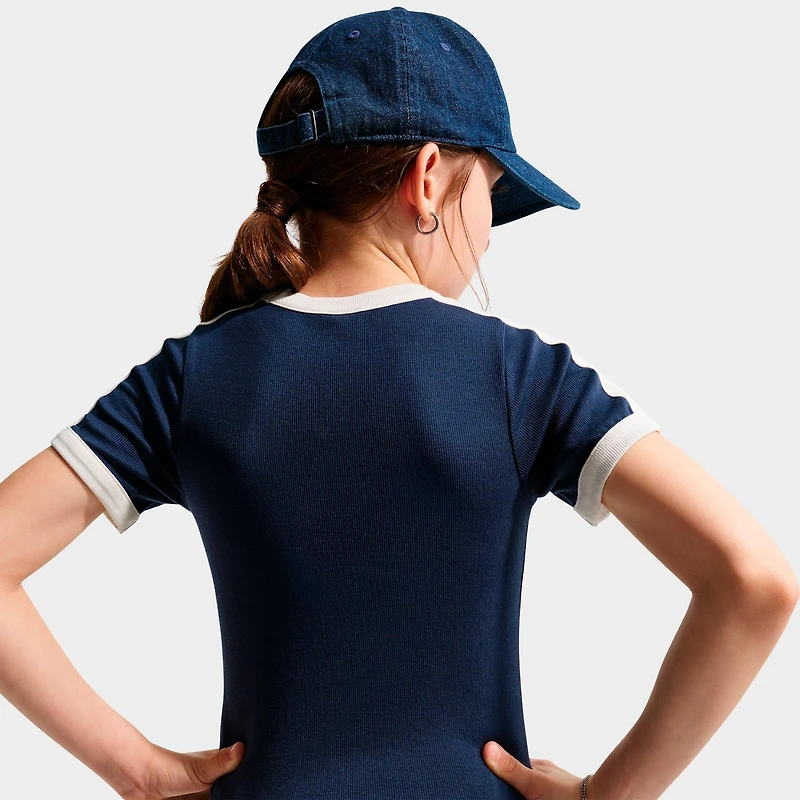 Girls' Big Kids' Nike Sportswear Ribbed Short-Sleeve Top