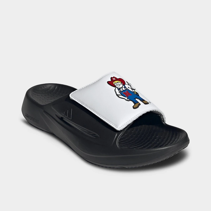 Men's adidas Lightblaze Nebraska Cornhuskers Slide Sandals