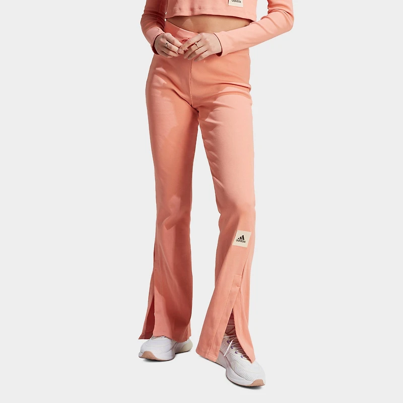 Women's adidas Lounge Ribbed Flared Leg Pants