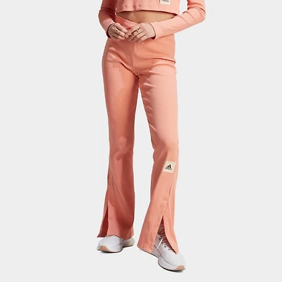 Women's adidas Lounge Ribbed Flared Leg Pants