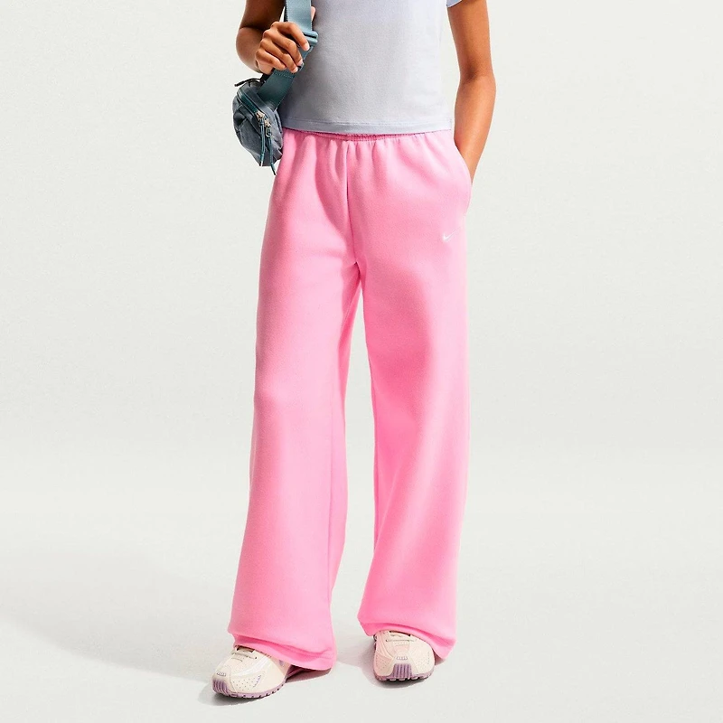 Girls' Big Kids' Nike Sportswear Studio Fleece Open Hem Sweatpants