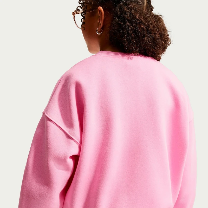 Girls' Big Kids' Nike Sportswear Studio Boxy Fleece Crewneck Sweatshirt