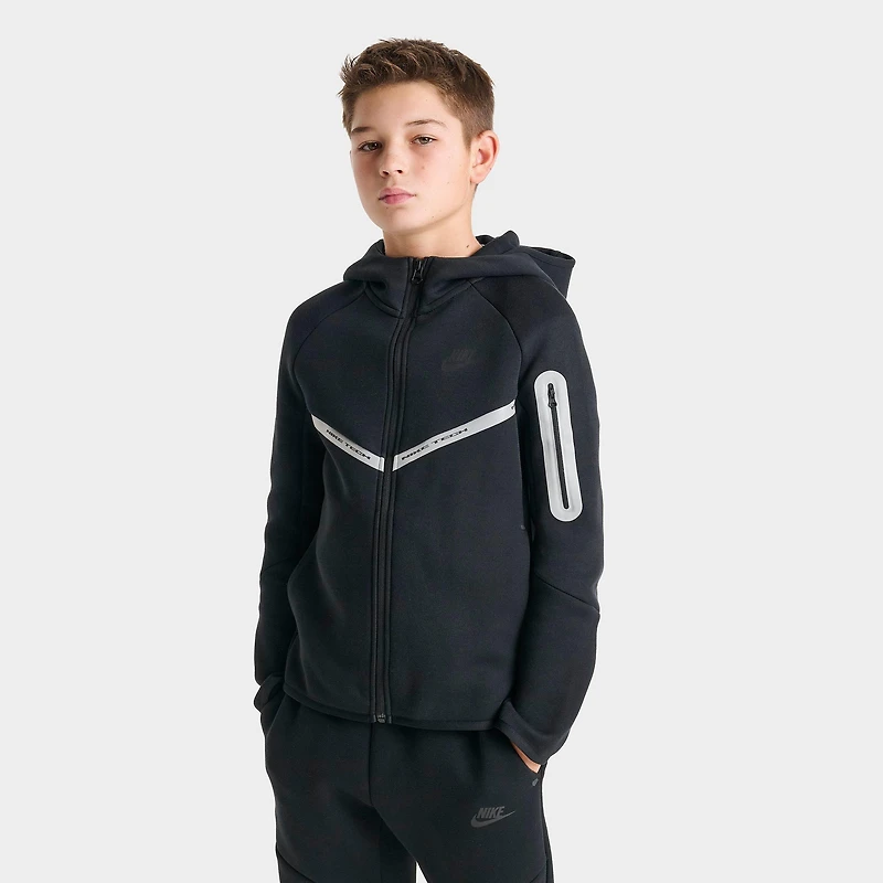Boys' Big Kids' Nike Sportswear Tech Fleece Reflective Full-Zip Hoodie