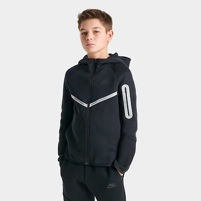 Boys' Big Kids' Nike Sportswear Tech Fleece Reflective Full-Zip Hoodie