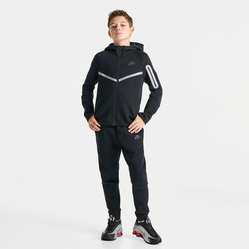 Boys' Big Kids' Nike Sportswear Tech Fleece Reflective Full-Zip Hoodie