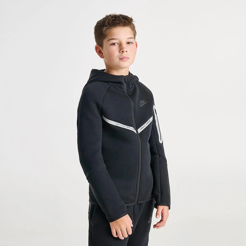 Boys' Big Kids' Nike Sportswear Tech Fleece Reflective Full-Zip Hoodie
