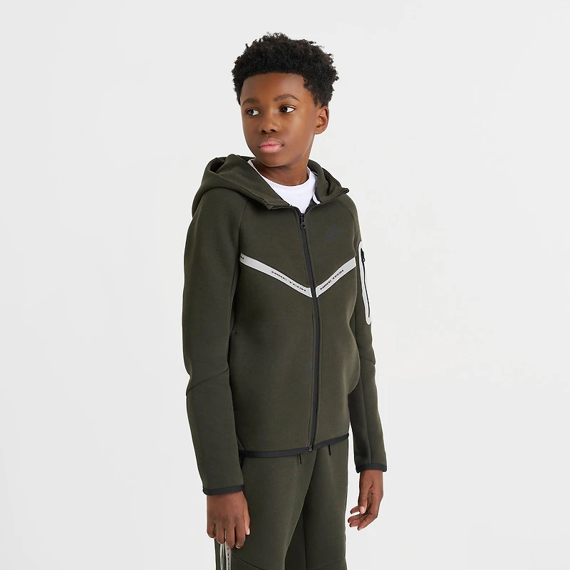 Boys' Big Kids' Nike Sportswear Tech Fleece Reflective Full-Zip Hoodie