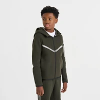 Boys' Big Kids' Nike Sportswear Tech Fleece Reflective Full-Zip Hoodie