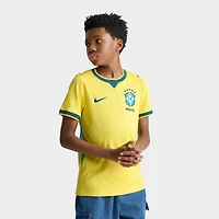 Big Kids' Nike Brazil 26 Stadium Home Dri-FIT Replica Soccer Jersey