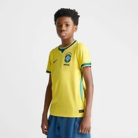 Big Kids' Nike Brazil 26 Stadium Home Dri-FIT Replica Soccer Jersey