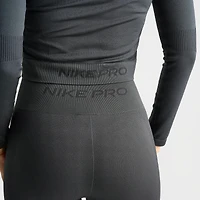 Women's Nike Pro Seamless Cropped Full-Zip Training Top