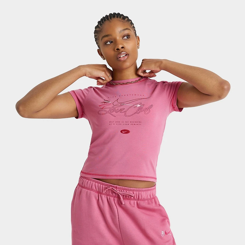 Women's Nike Sportswear Valentine's Day Chill Knit Mod Crop T-Shirt
